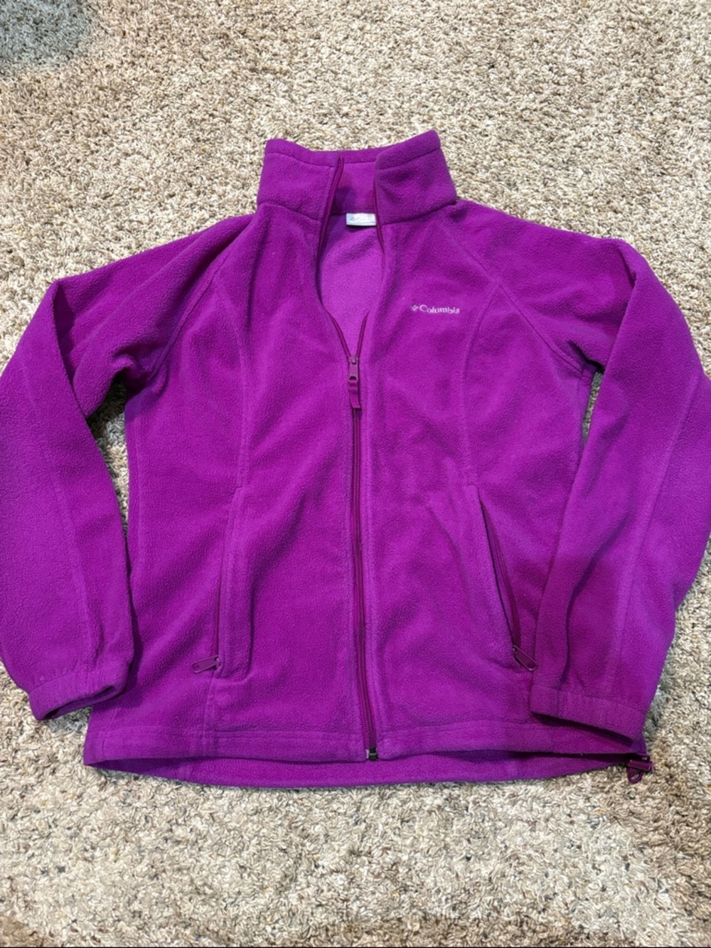 Columbia Magenta Full-Zip Fleece Jacket
